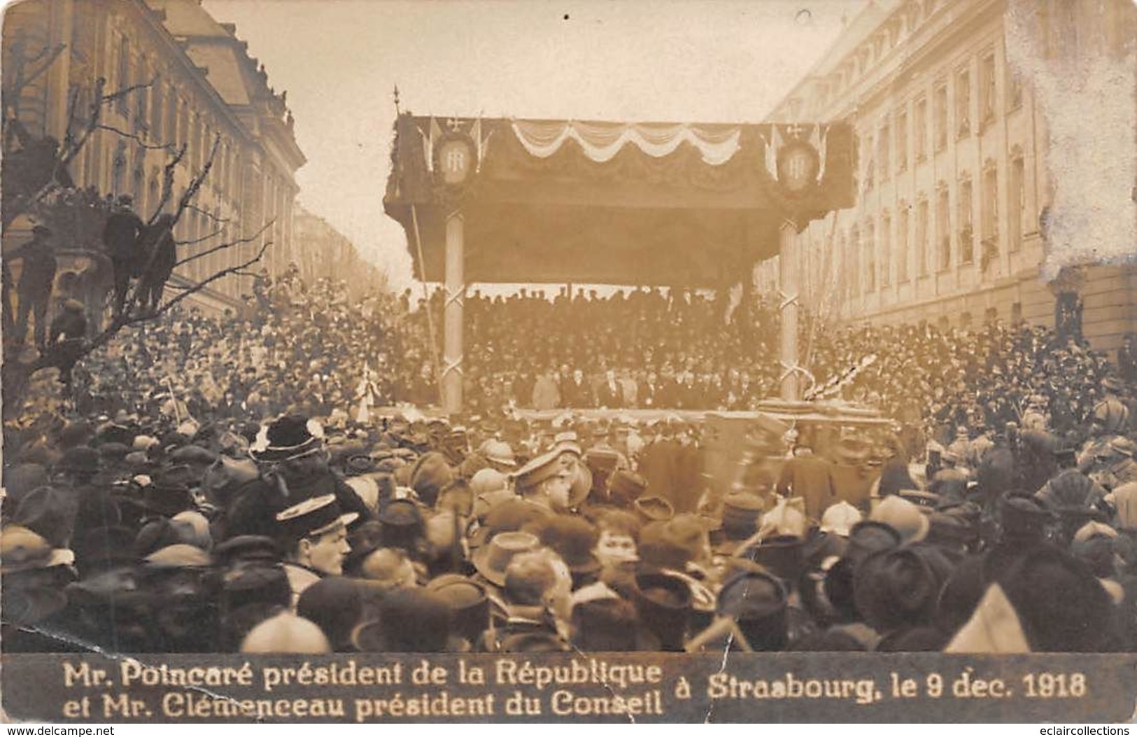 Strasbourg       67     M  R. Poincarré Et G.Clémenceau   (Pli  Voir Scan) - Straatsburg