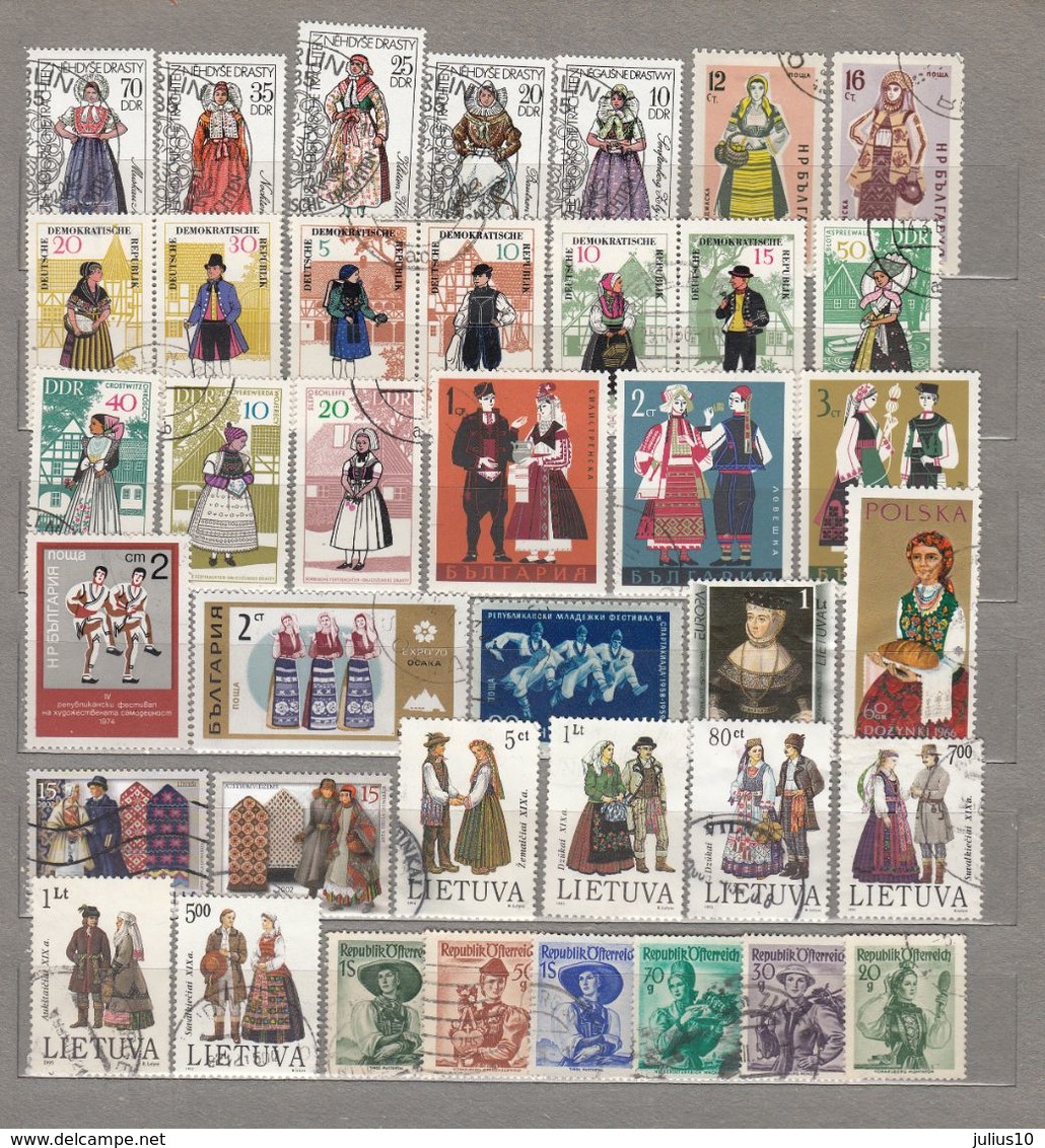 NATIONAL FOLK COSTUMES Nice Used (o) Stamps Lot #16702 - Lots & Kiloware (max. 999 Stück)