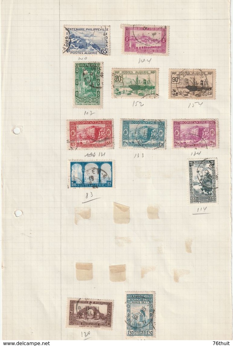 POSTES ALGERIE - RF - Lot De 41 Timbres Oblitérés ( Issus D' Un Classeur Ancien ) - Lots & Serien