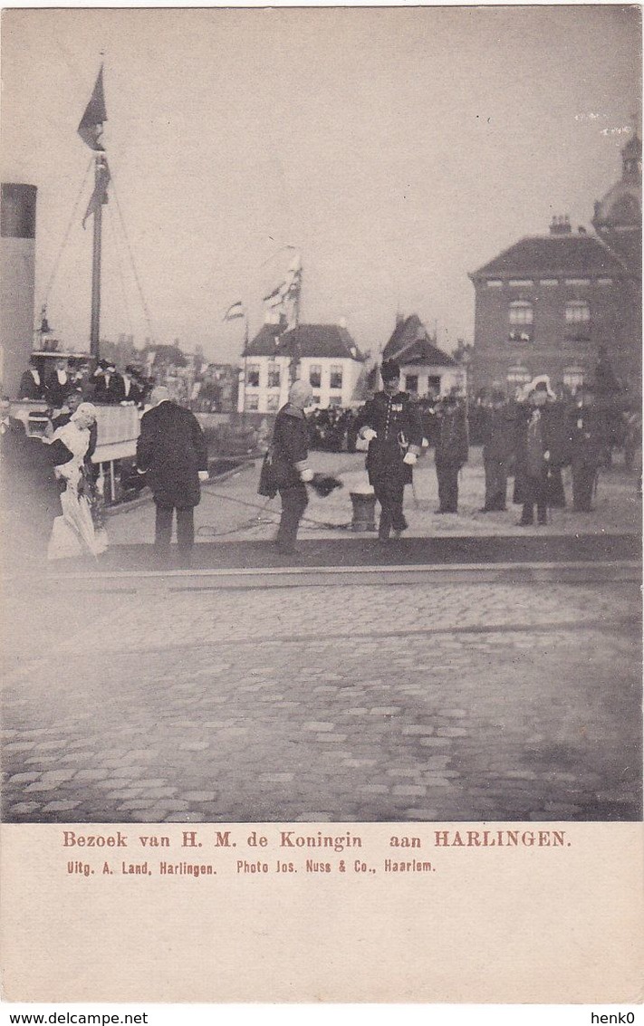 Harlingen Bezoek Wilhelmina VN1862 - Harlingen