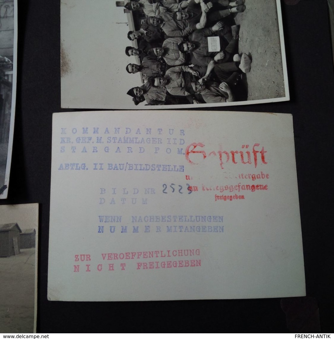 ALBUM MILITARIA GUERRE ET CAPTIVITE CAMP STARGARD IM POMMERN 1940 SCENE DE VIE THEATRE DONT TRAVESTIE CIMETIERE SPORT