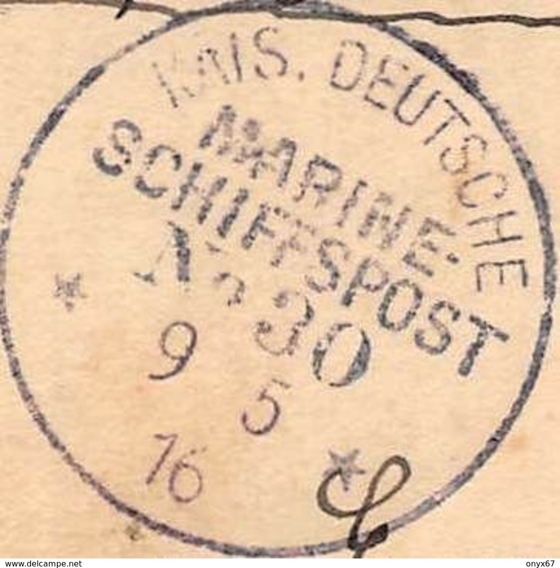Carte Postale Photo Militaire Allemand BATEAU GUERRE-DRAPEAU-SCHIFFE-S.M.S RHEINLAND-Stempfel-Kaiser Marine-Schiffspost - Oorlog