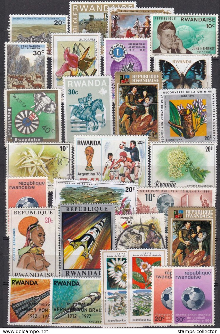 RWANDA. 2 Sides With Stamps. - Collections