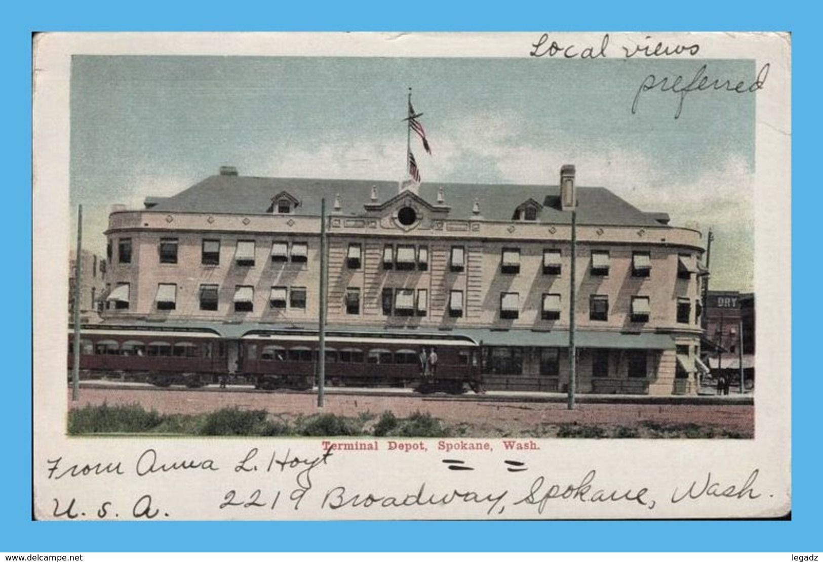 Vintage Postcard - Spokane (WA - Washington) - Terminal Depot - Spokane