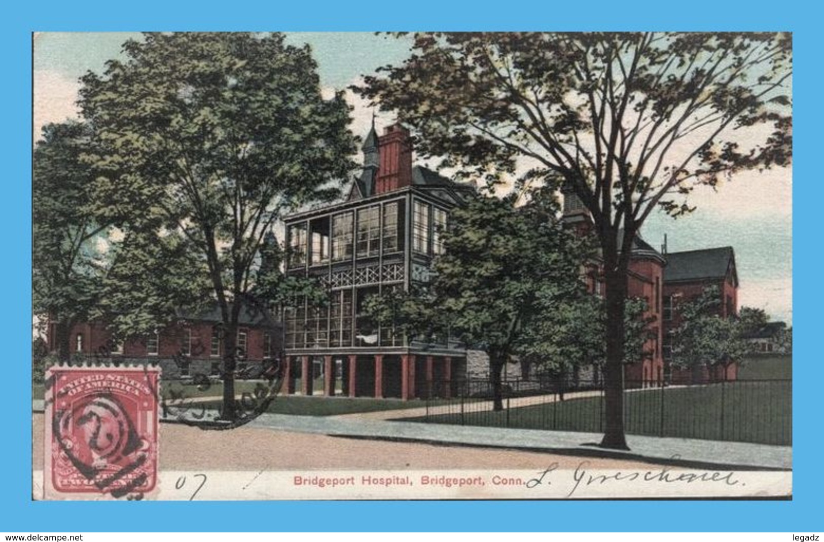 Vintage Postcard - Bridgeport (CT - Connecticut) - Bridgeport Hospital - Bridgeport