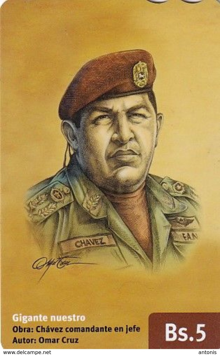 VENEZUELA - Chávez Comandante En Jefe, CANTV Magnetic Telecard Bs.5, 06/14, Used - Venezuela