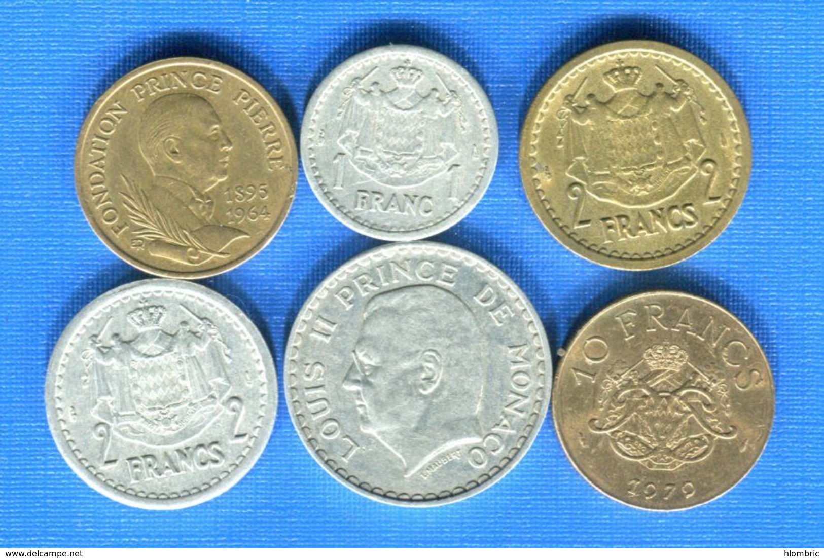 Monaco  6  Pieces - 1922-1949 Louis II.