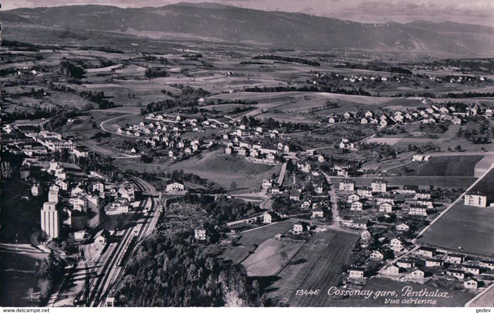 Cossonay Gare VD, Penthalaz, Chemin De Fer, Les Grands Moulins Vu D'avion (13446) - Penthalaz