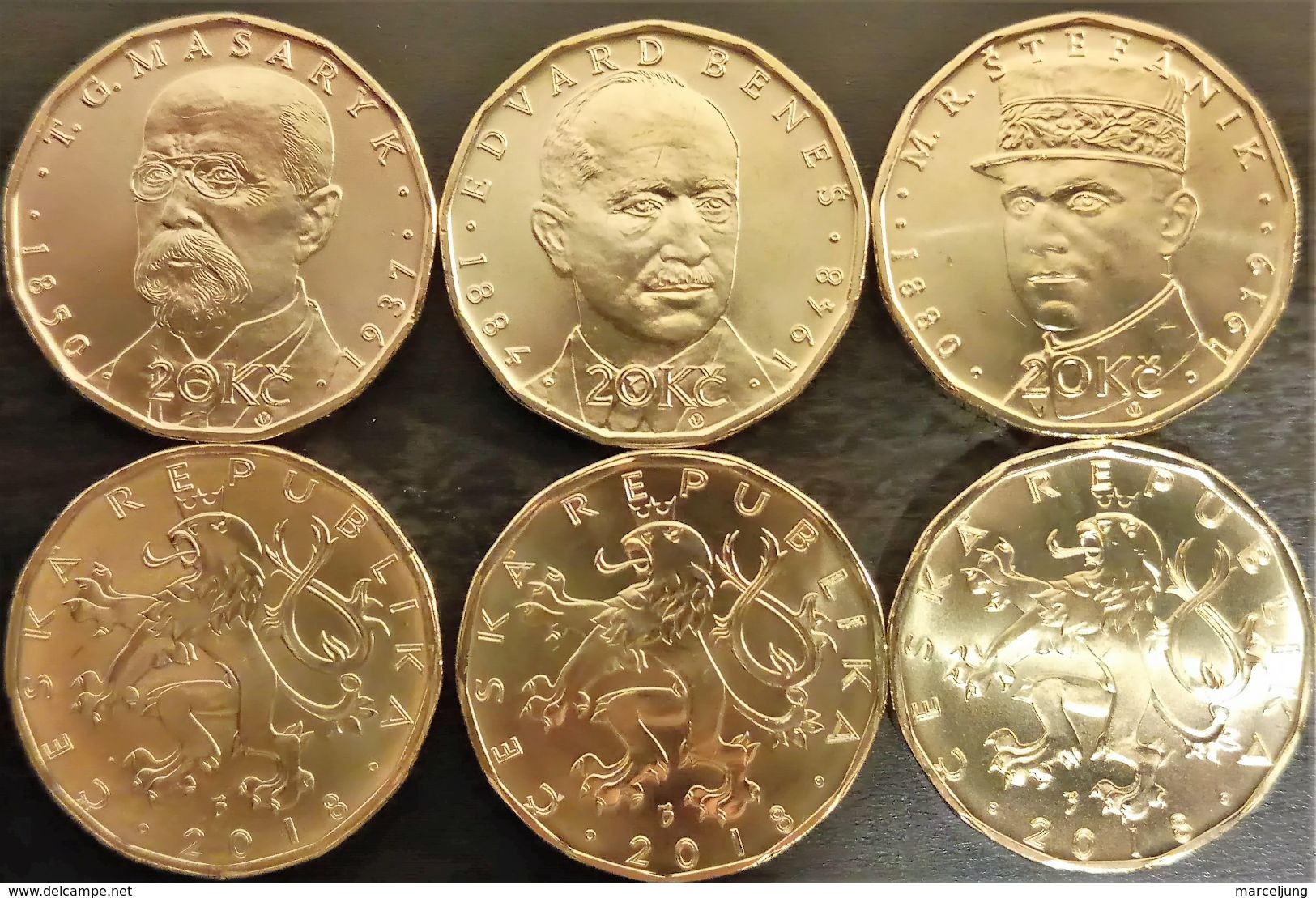 Set Of Commemorative 20 Korun Coins 2018 (3 Coins) UNC Czech Republic - Czech Republic