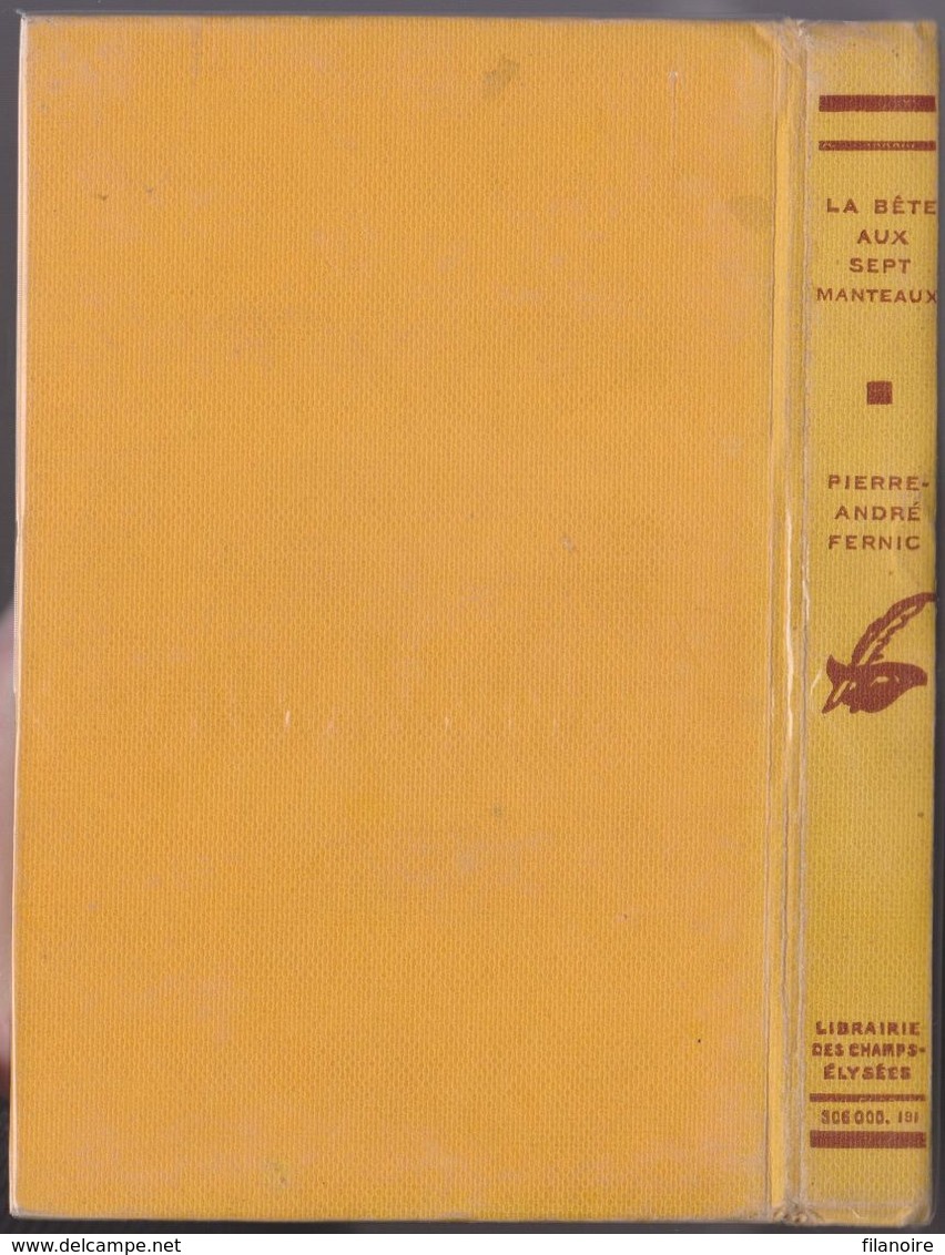 Pierre-André FERNIC La Bête Aux Sept Manteaux Le Masque N°180 (EO, 1935) - Le Masque