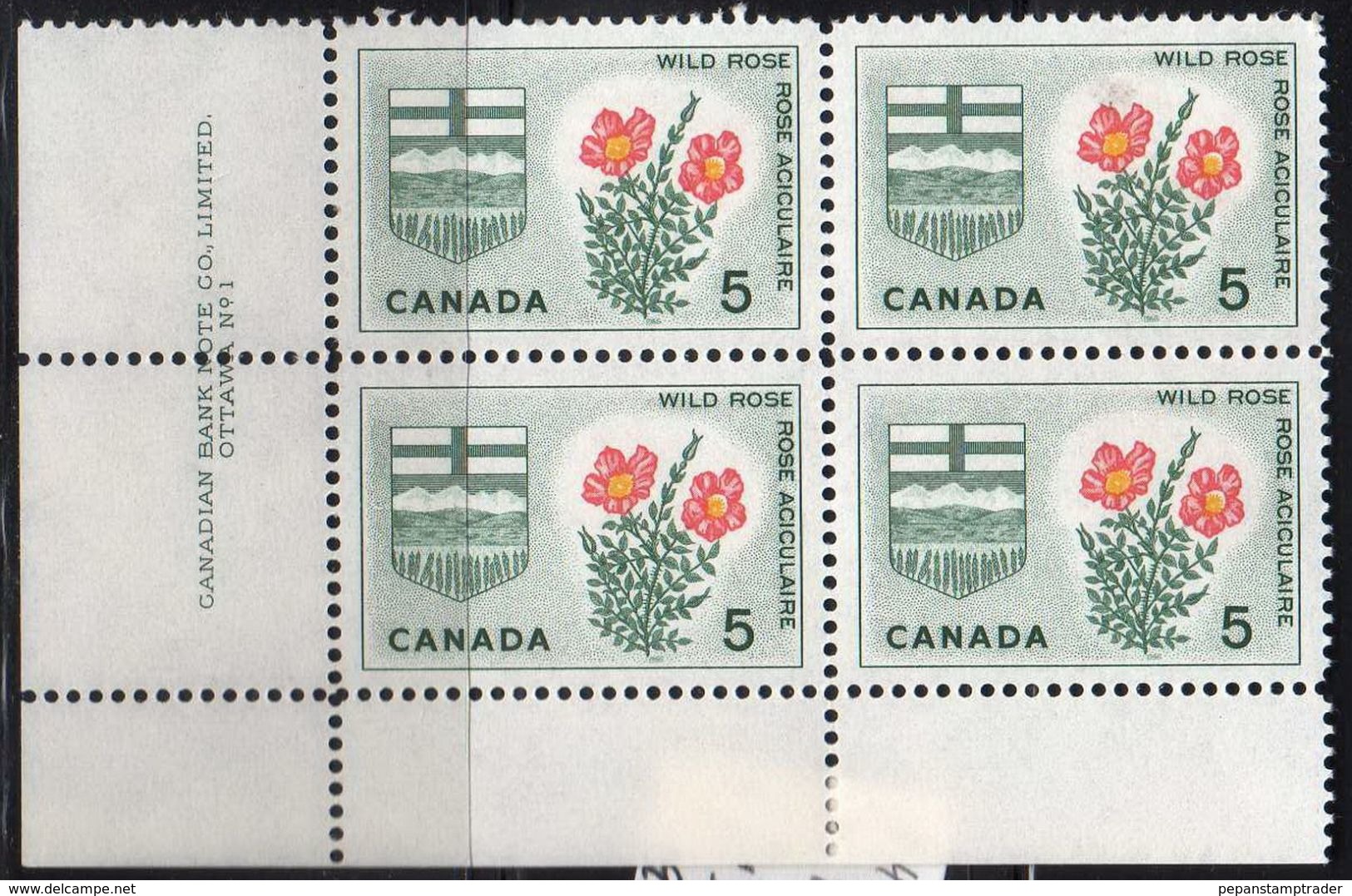 Canada - #426 PB Of 4 - MNH - Plate Number & Inscriptions