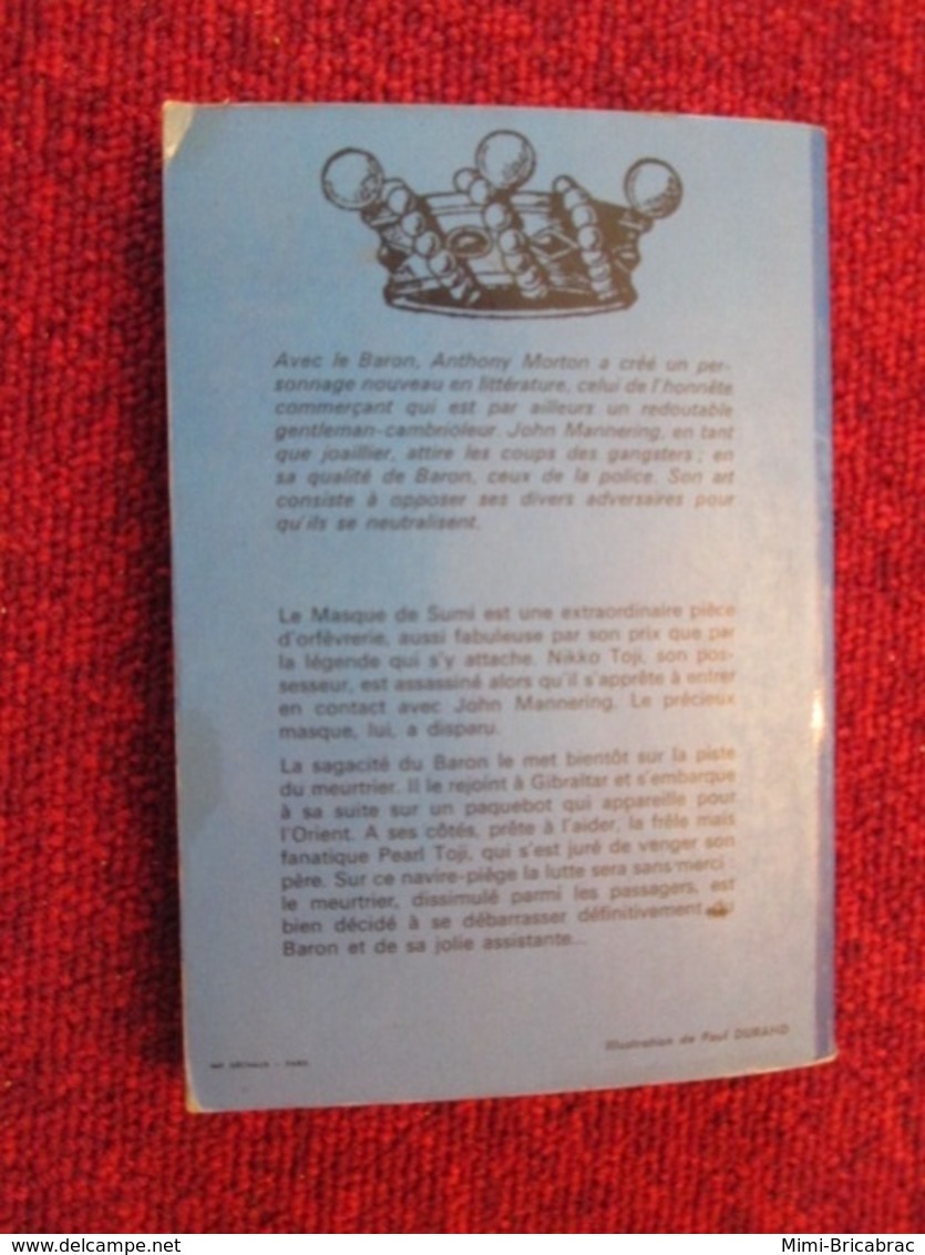 POL2013/1 : ANTHONY MORTON / J'AI LU N°469  / LE BARON EL LE MASQUE D'OR édition De 19?? - J'ai Lu