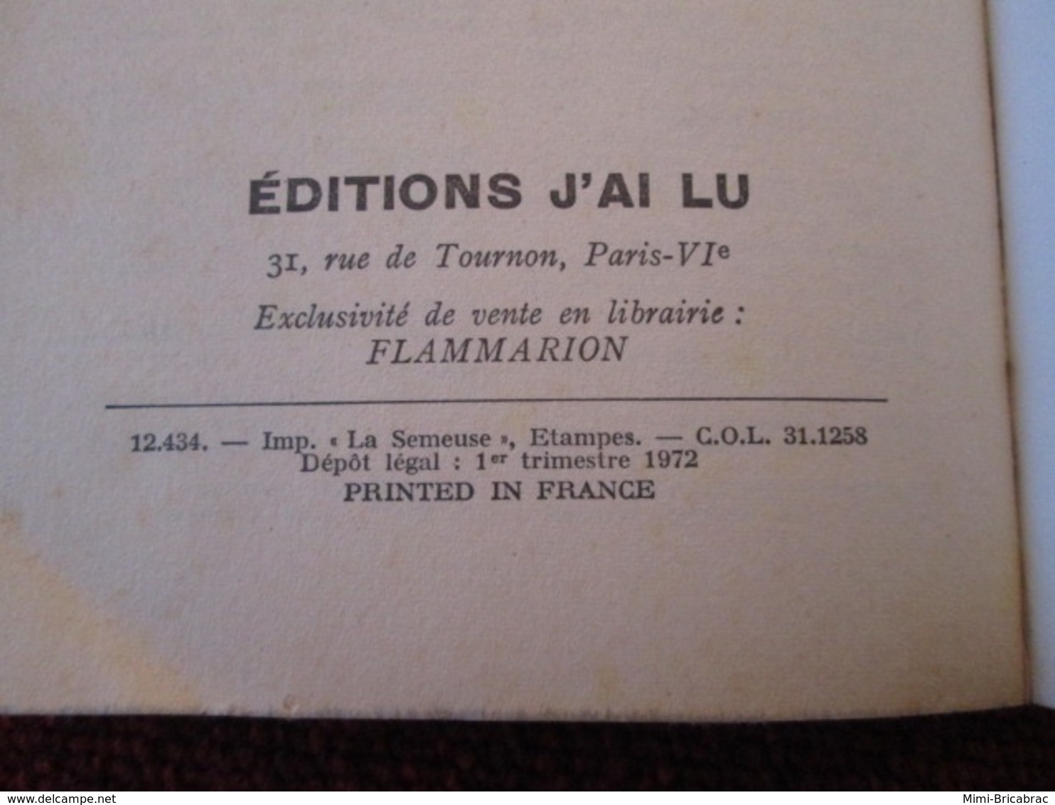 POL2013/1 : ANTHONY MORTON / J'AI LU N°385  / LE BARON EST BON PRINCE édition De 1972 - J'ai Lu