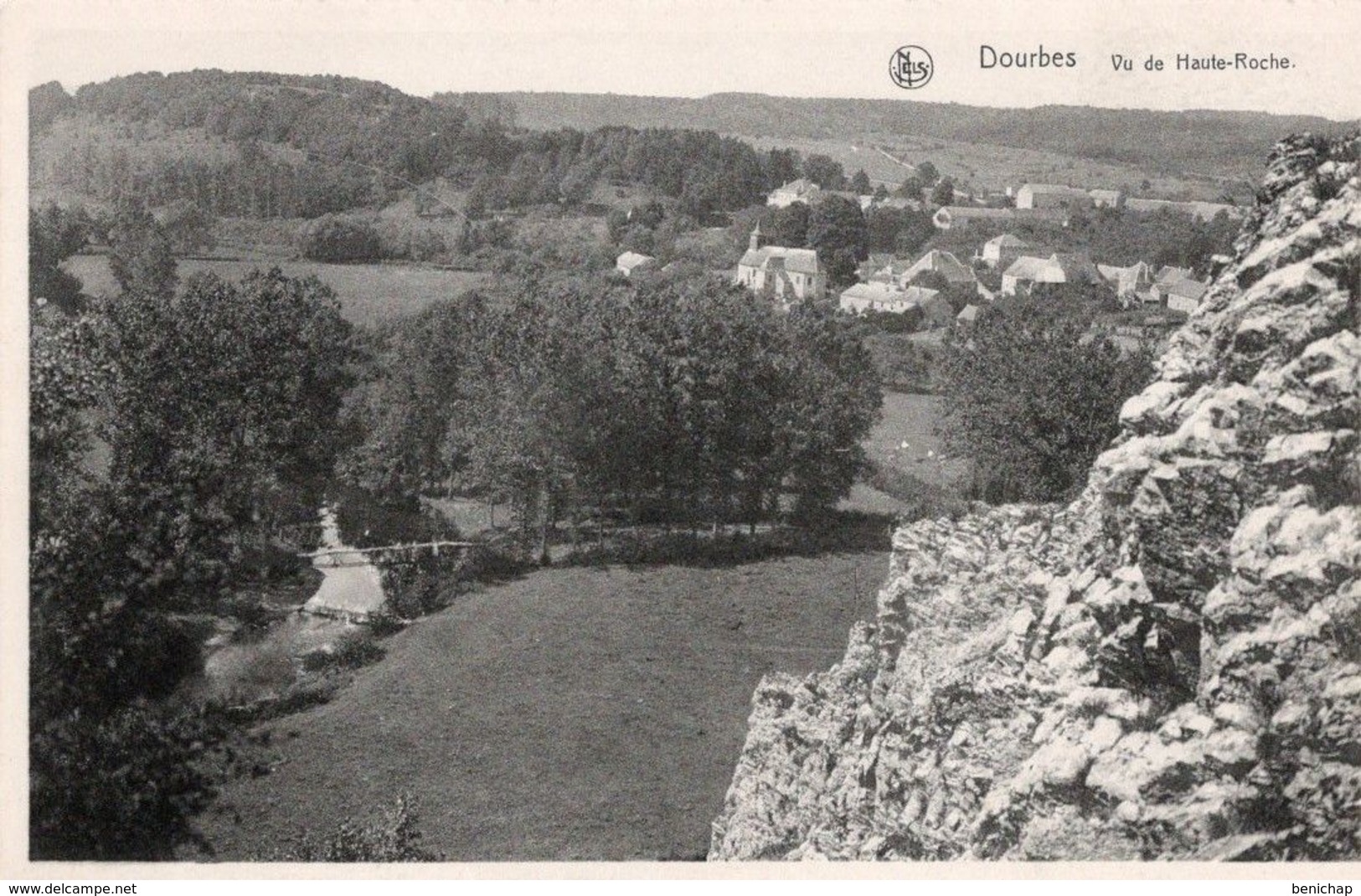 CPA NELS - DOURBES - VUE DE HAUTE-ROCHE - EDIT. GERAIN-DELOBES - EPICERIE MERCERIE DE DOURBES - NEUVE - NON CIRCULEE. - Viroinval