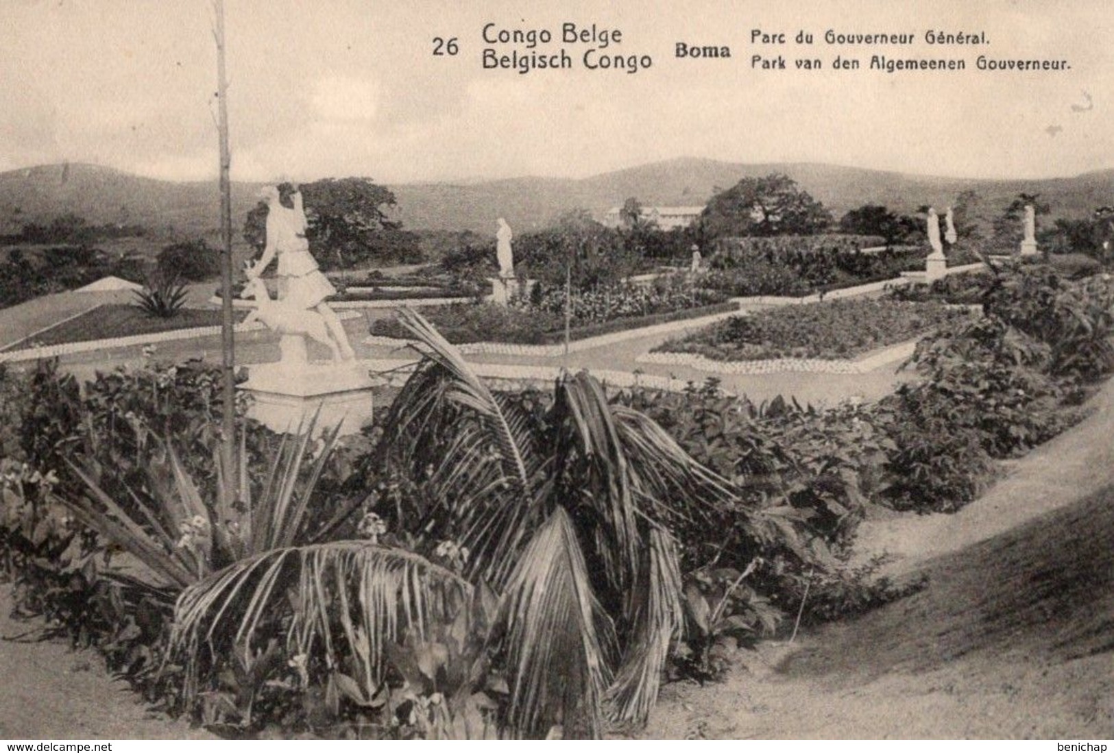 CPA CONGO BELGE - BOMA - PARC DU GOUVERNEUR GENERAL - NEUVE - NON CIRCULEE - ENTIER POSTAL. - Congo Belge