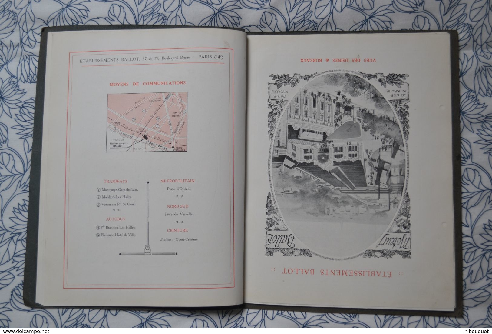 Très rare livret des établissements "Moteurs Ballot " Boulevard Brune à Paris XIV. Groupes électrogènes, schémas divers