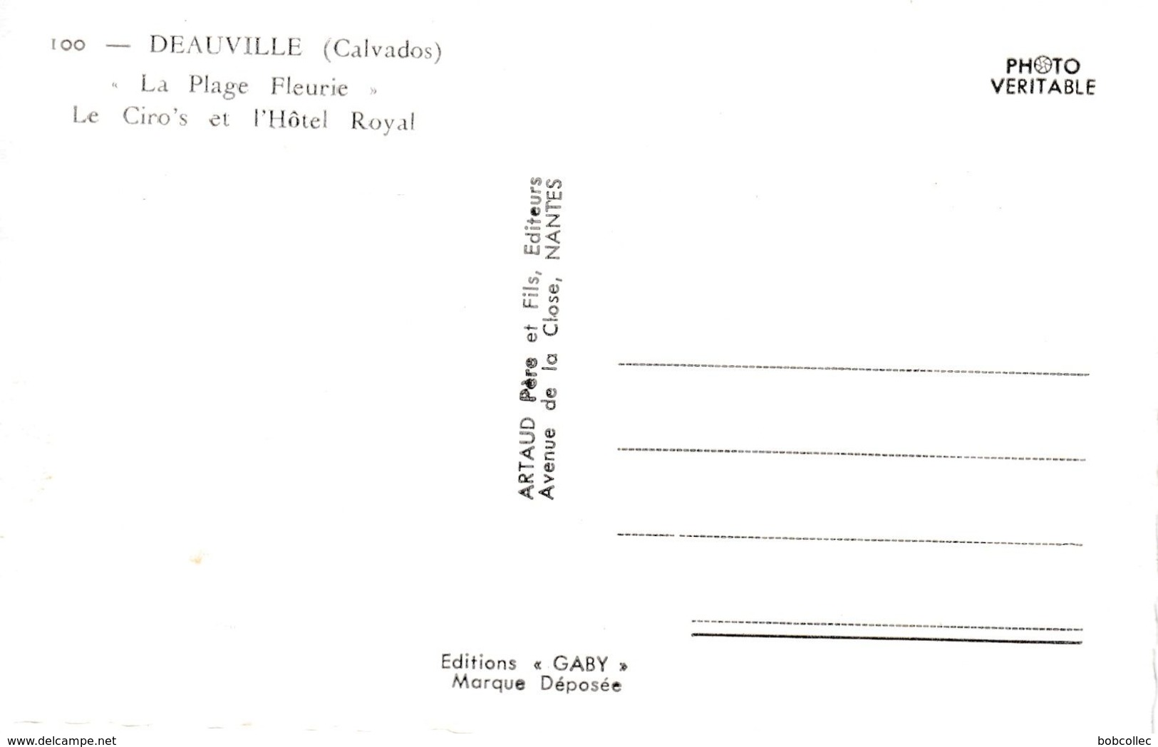 DEAUVILLE (Calvados): Le Ciro's Et L'Hôtel Royal (terrasse De Café) - Deauville