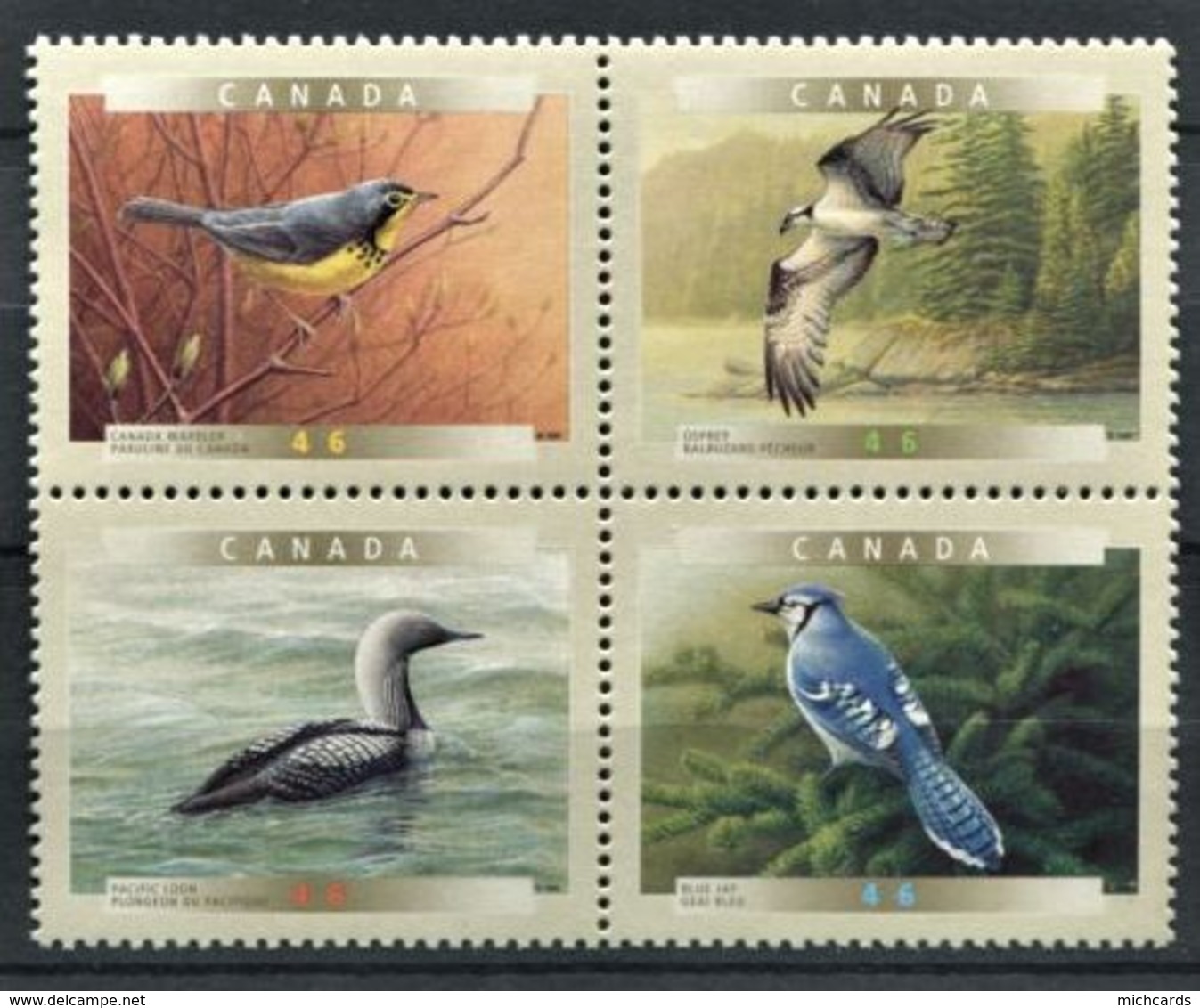 263 - CANADA 2000 - Yvert 1809/12 - Oiseau - Neuf ** (MNH) Sans Trace De Charniere - Unused Stamps