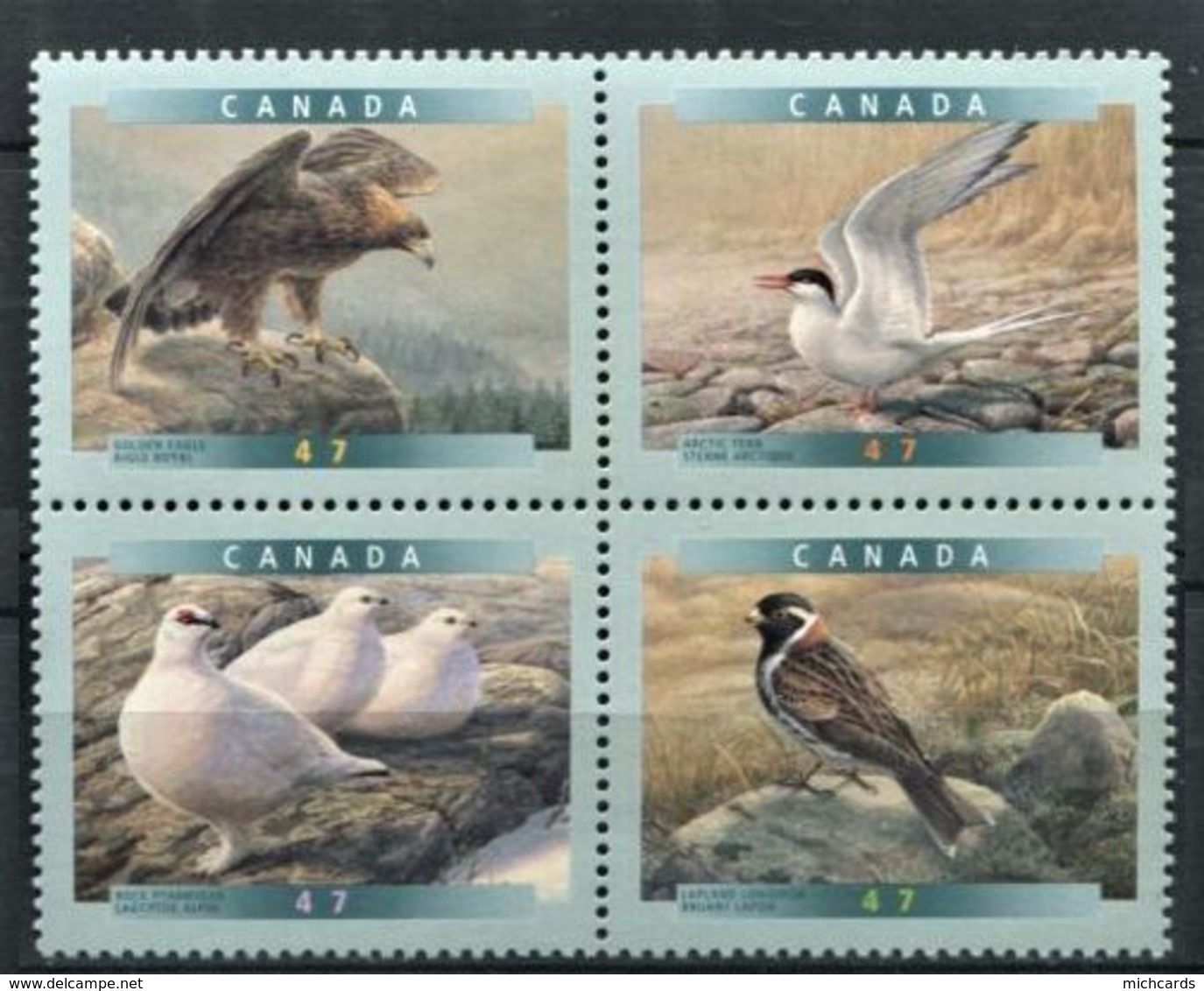 263 - CANADA 2001 - Yvert 1840/43 - Oiseau - Neuf ** (MNH) Sans Trace De Charniere - Nuovi