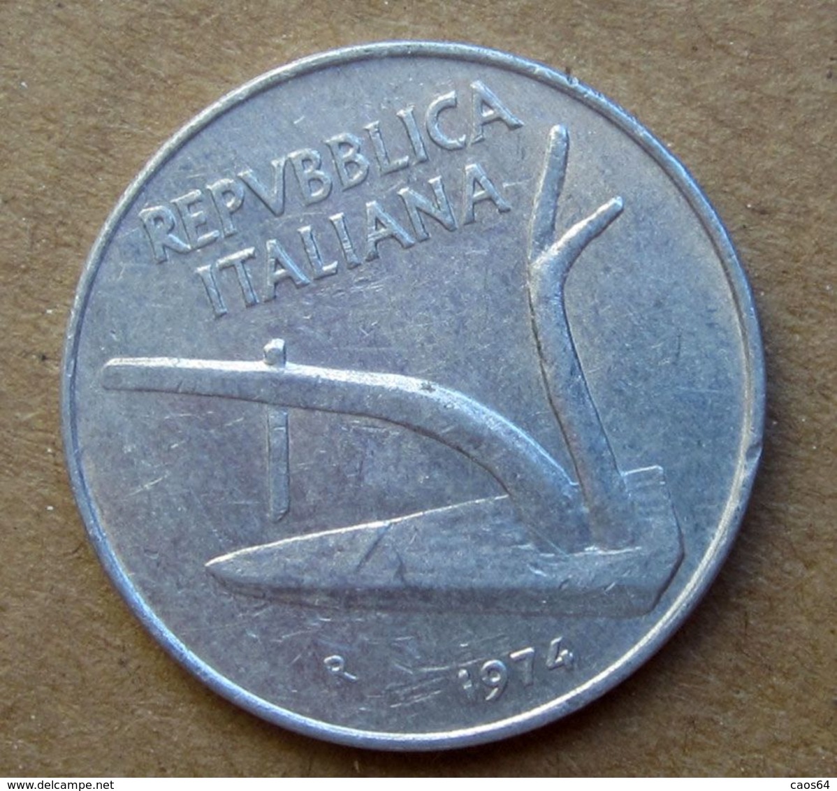 1974 R - ITALIA 10 Lire Aratro / Spighe - Circolata - 10 Lire