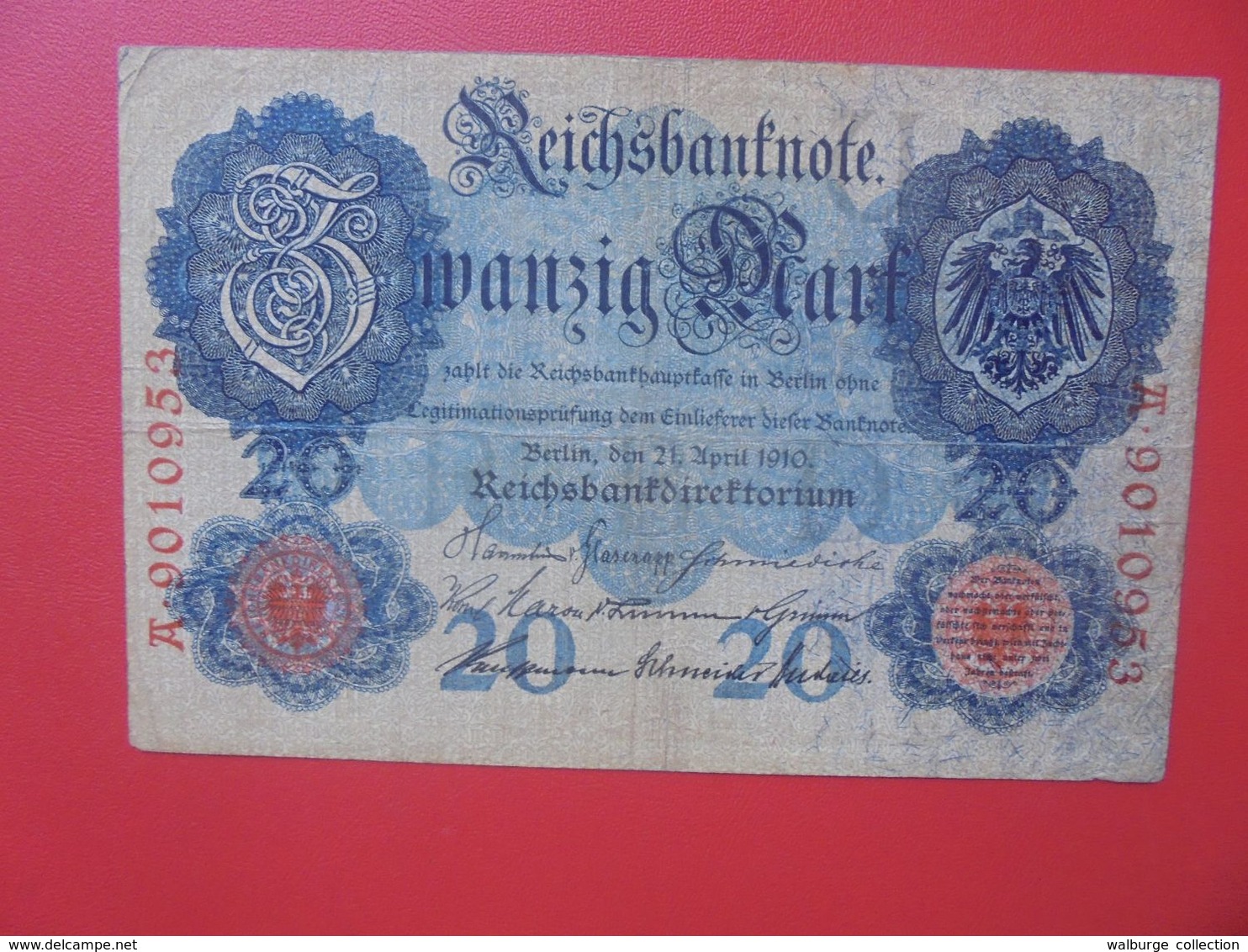 Reichsbanknote 20 MARK 1910-7 CHIFFRES CIRCULER (B.14) - 20 Mark