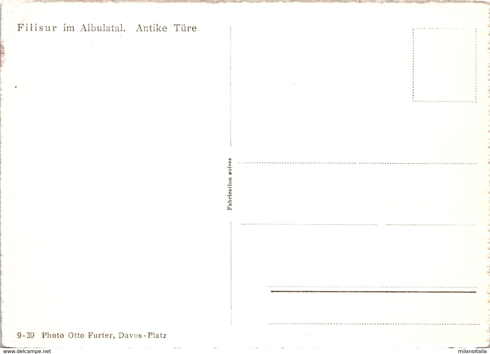 Filisur Im Albulatal - Antike Türe (9-39) - Filisur