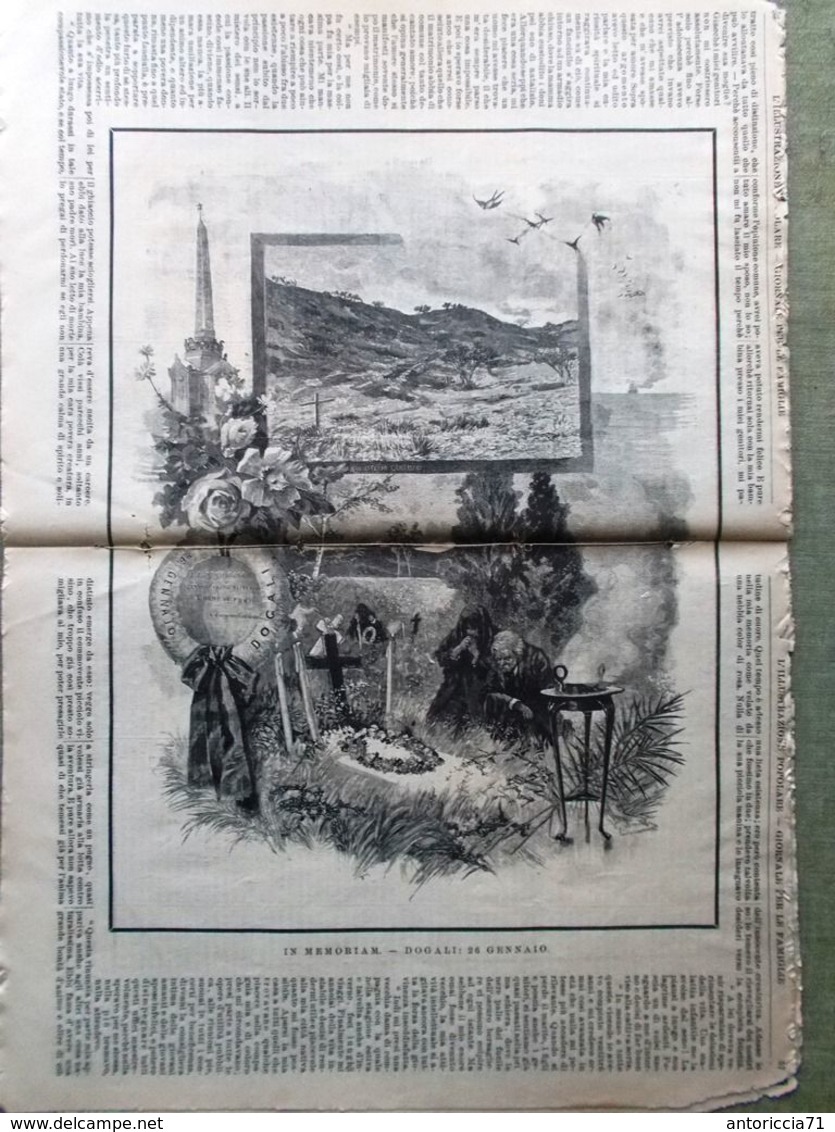 L'illustrazione Popolare 27 Gennaio 1889 Dogali Ercole Dembowski Carcerati Ruota - Vor 1900