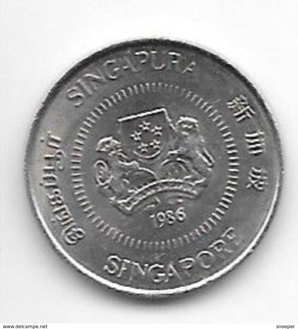 Singapore 10 Cents 1986 Km 51 Unc - Singapur