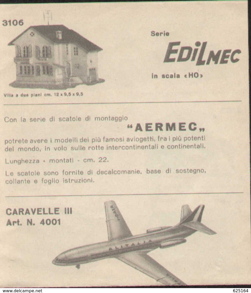 Catalogue CO-MA 1960s EDILMEC Casette HO AERMEC Aerei - En Italien - Non Classificati