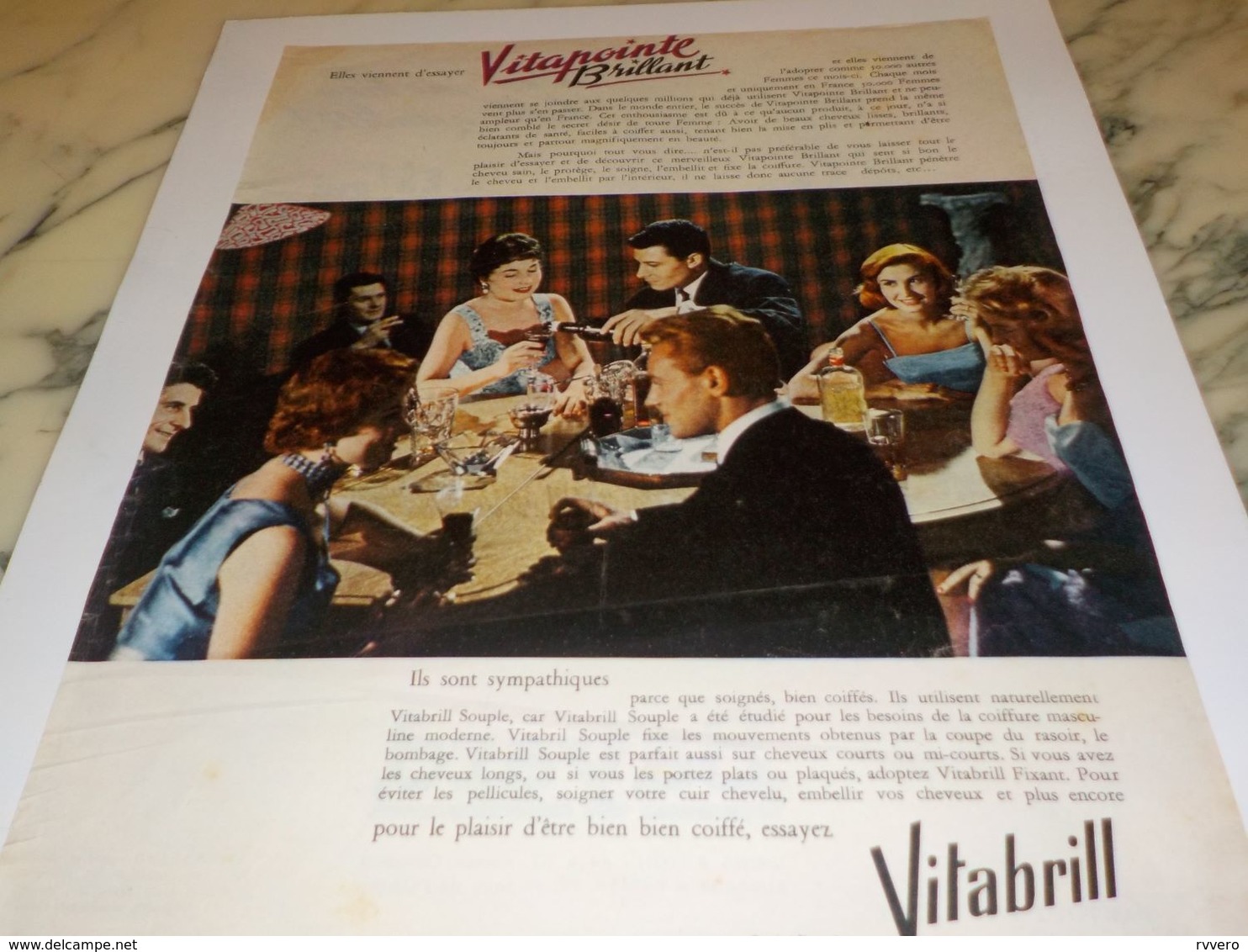 ANCIENNE PUBLICITE ELLES VIENNENT D ESSAYER VITAPOINTE DE VITABRILL  1958 - Sonstige & Ohne Zuordnung