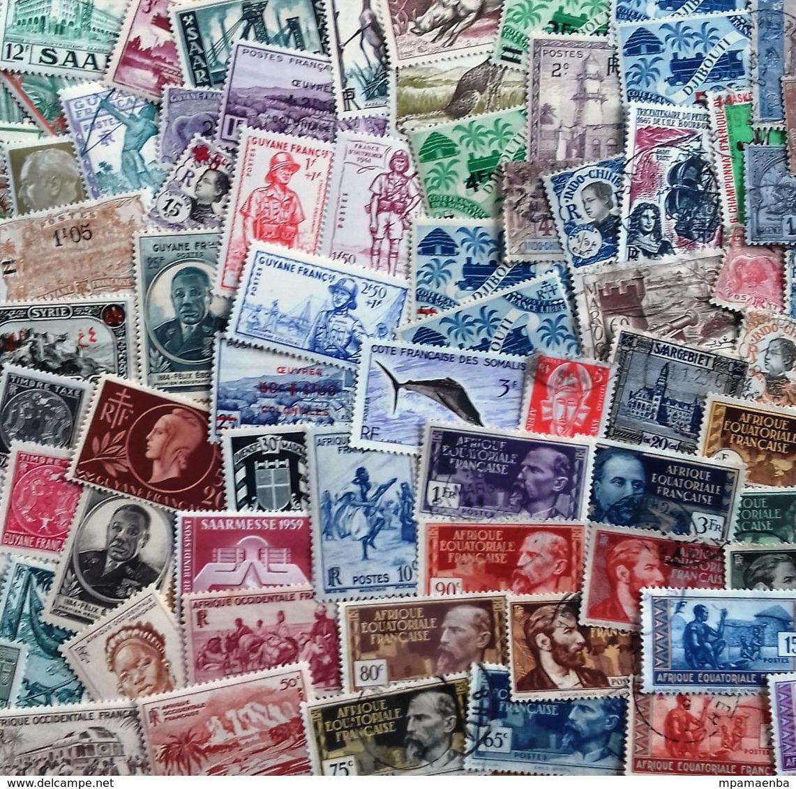 Petit Lot Des Colonies Française (120 Timbres, 30% Neufs * *, 30% Neufs *, 40% Oblitérés.) - Lots & Kiloware (mixtures) - Max. 999 Stamps