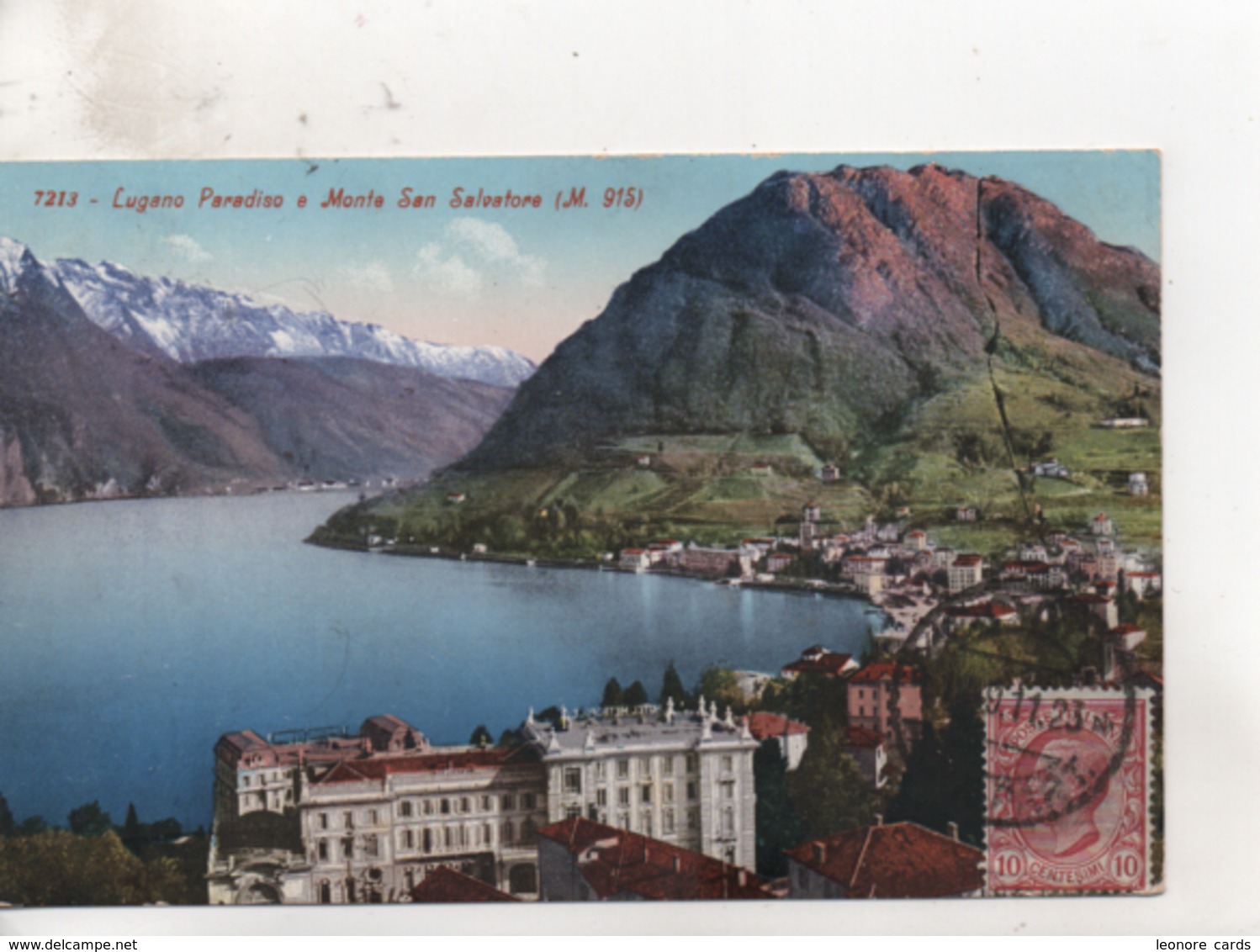 CPA.Suisse.1911.Lugano Paradiso E Monte San Salvatore. - Paradiso