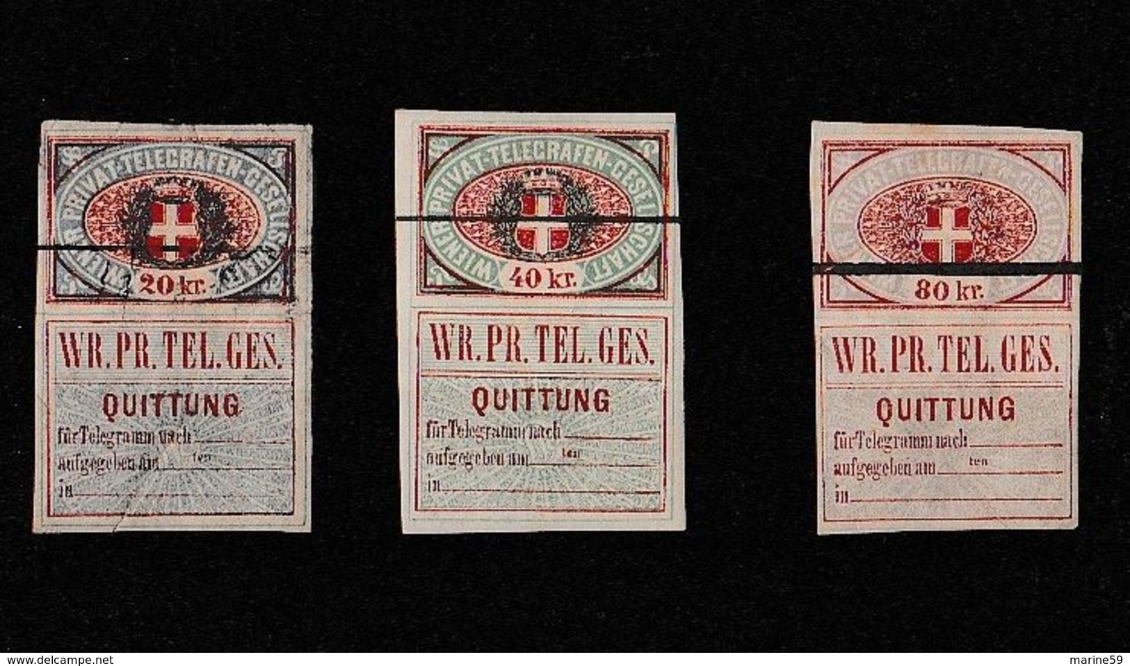 AUTRICHE - FISCAUX - WR.PR.TEL.GES. - Le LOT - Revenue Stamps