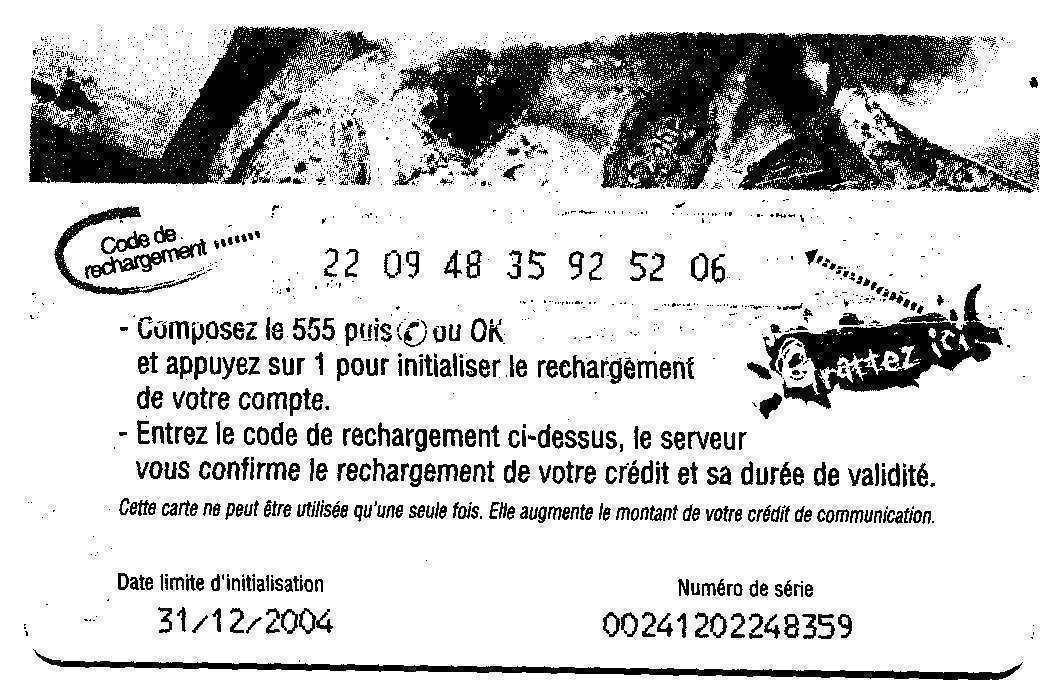 Telecarte De Nouvelle Caledonie Liberté 1000 Date Limite D'initialisation 31/12/2004 - Nuova Caledonia