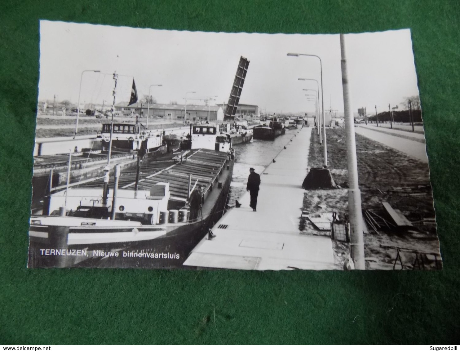 VINTAGE NETHERLANDS: Terneuzen Nieuwe Binnenvaartsluis B&w 1960 - Terneuzen