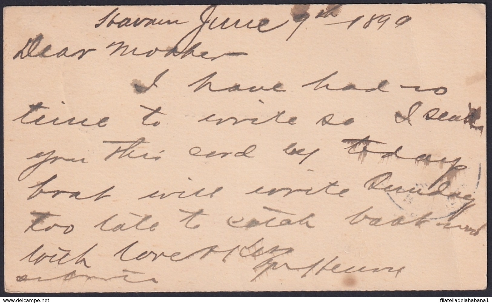 1899-EP-240 CUBA US OCCUPATION 1899 POSTAL STATIONERY 2c USED TO US. - Autres & Non Classés