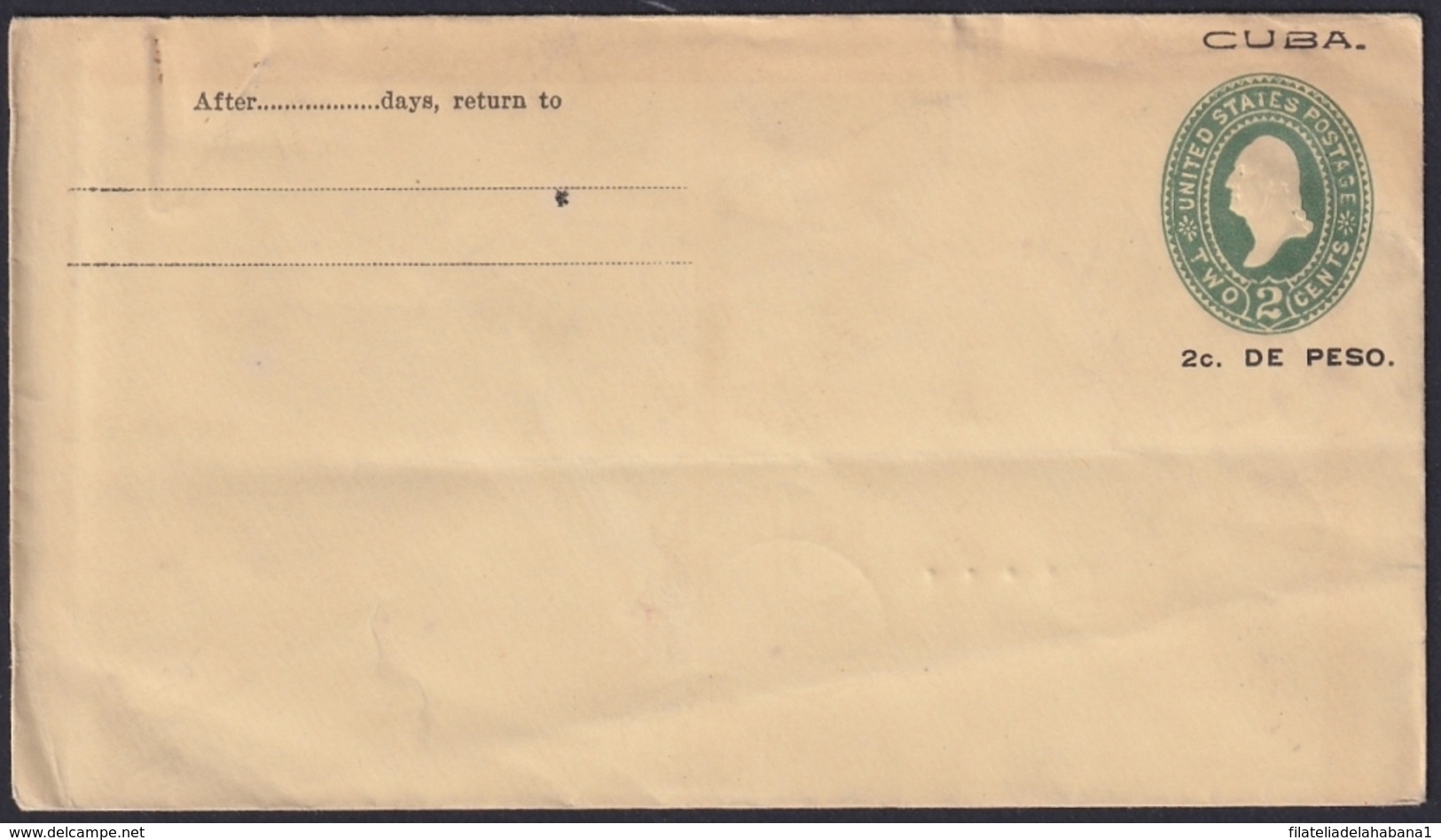 1899-EP-242 CUBA US OCCUPATION 1899 POSTAL STATIONERY Ed.43. 2c PAPEL CREMA UNUSED. - Other & Unclassified