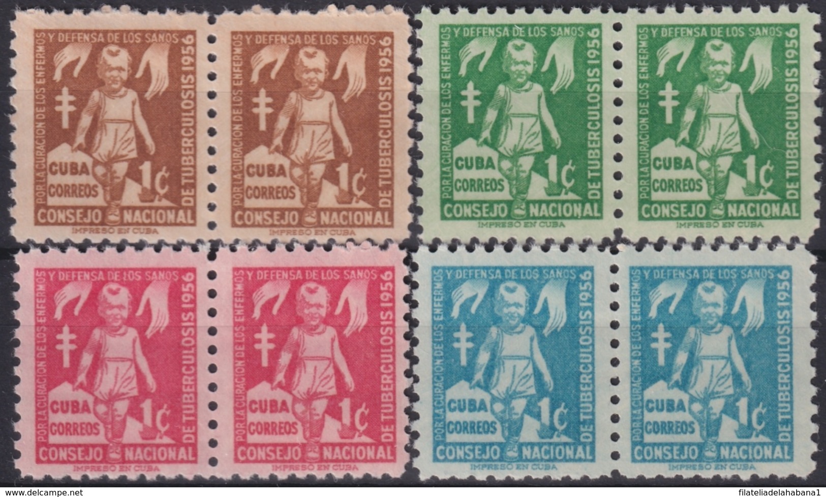 1956-396 CUBA REPUBLICA MNH 1956 SEMIPOSTAL CONSEJO DE TUBERCULOSOS. - Andere & Zonder Classificatie