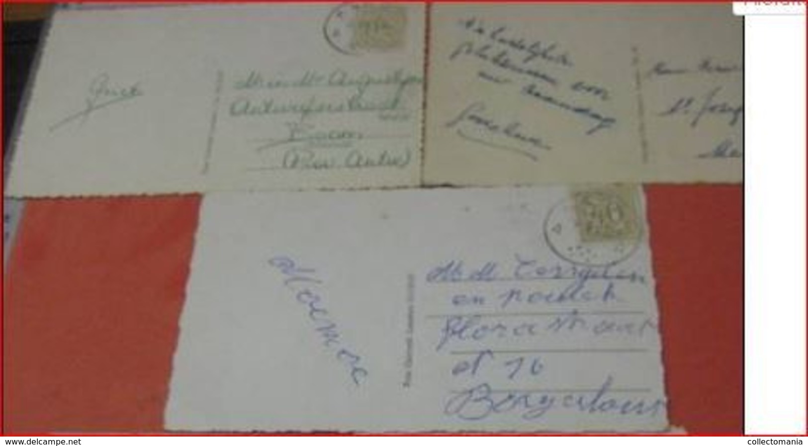 4 postkaarten Kanne bij Riemst  in LIMBURG  de caester  ,Kapel  ,groeten    ,kerk, de molen , Brug
