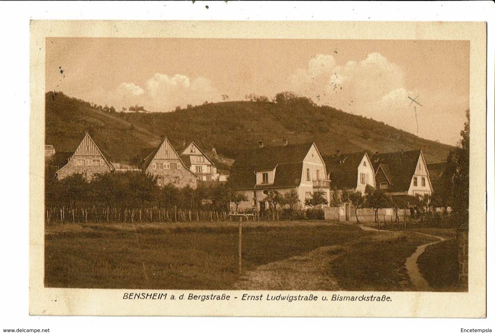 CPA-Carte Postale-Germany- Bensheim-a. D. Bergstraße- Ernst Ludwigstrasse U. Bismarckstrasse-1911 VM18285 - Bensheim