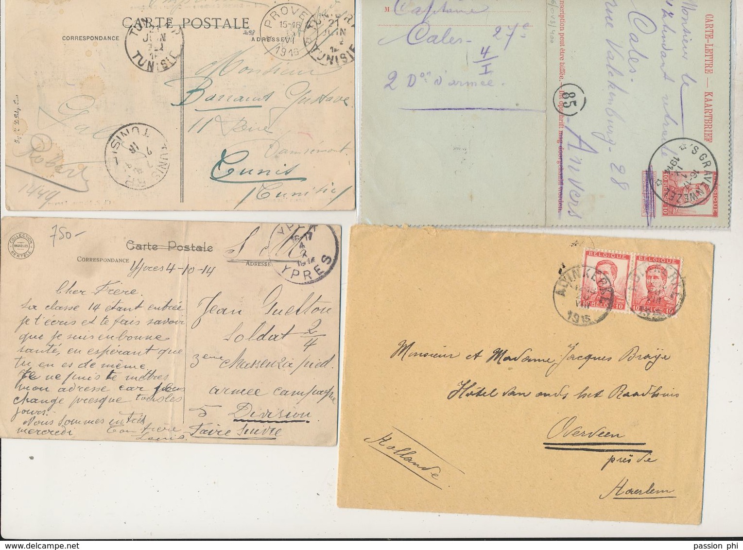 BELGIUM UK WW1 COVERS PC SELECTION - Sonstige & Ohne Zuordnung