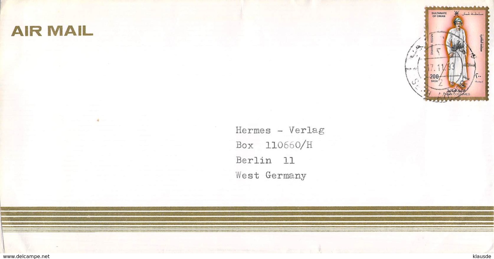 Lupo-Cover EF Oman - Berlin 1993 - Other & Unclassified