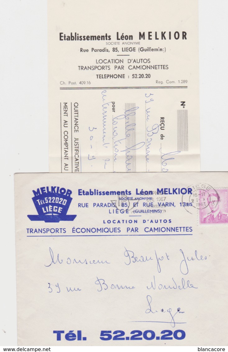 LIEGE GUILLEMINS 1967 Ets LEON MELKIOR - Trasporti