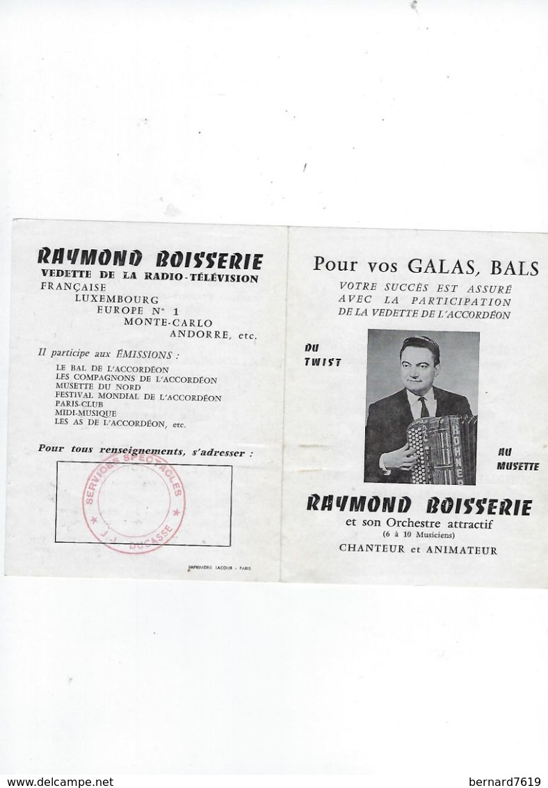 Document  Musique  Raymond Boissiere Et Son Orchestre - Other & Unclassified