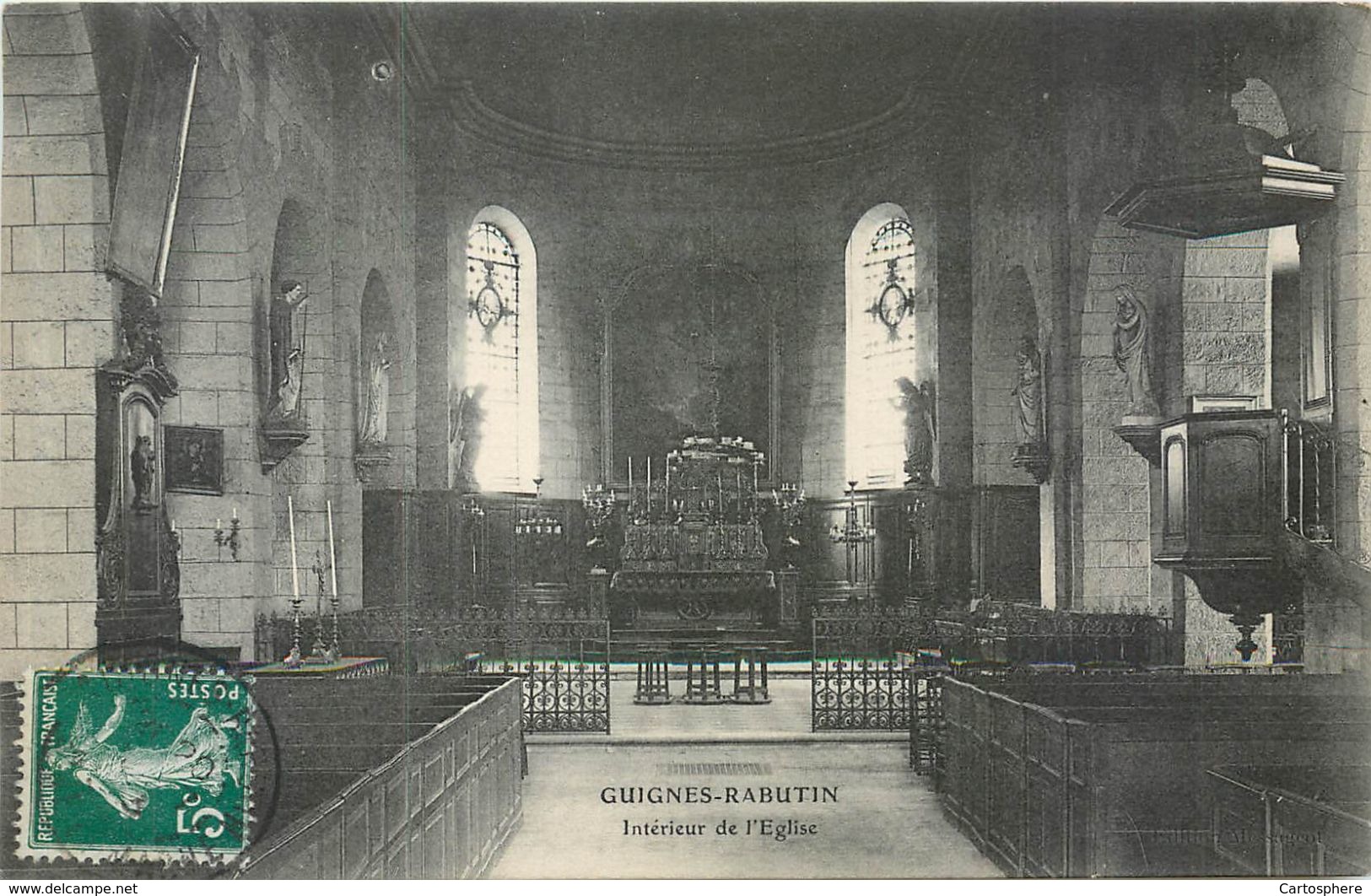 CPA 77 Seine Et Marne Guignes Rabutin Intérieur De L'Eglise - Andere & Zonder Classificatie