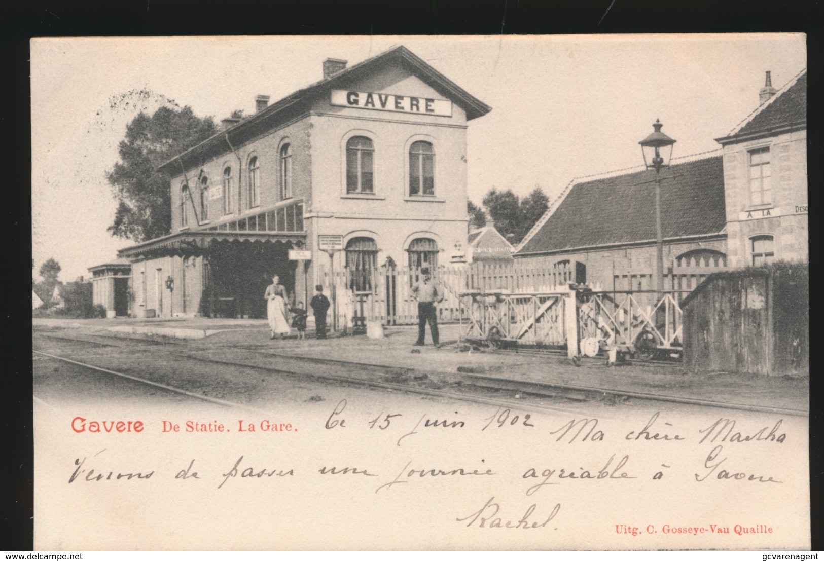 GAVERE  DE STATIE  LA GARE   MOOIE STAAT - Gavere