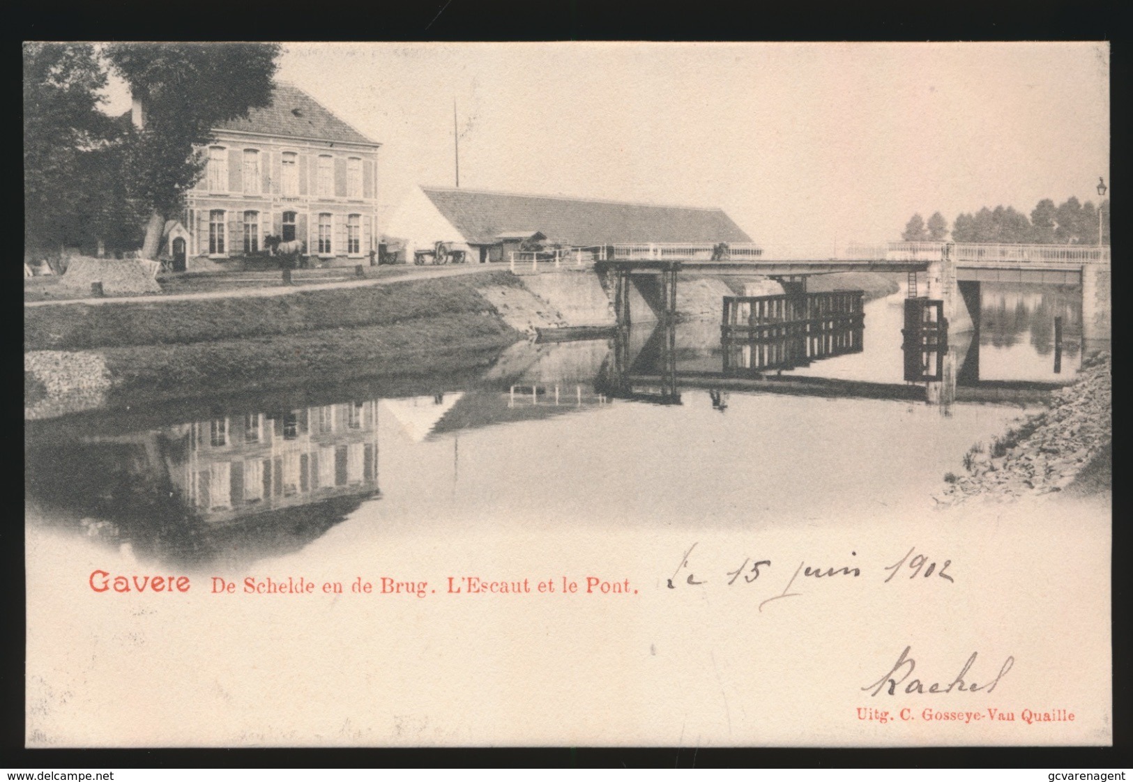 GAVERE  DE SCHELDE EN DE BRUG . L'ESCAUT ET LE PONT    MOOIE STAAT - Gavere