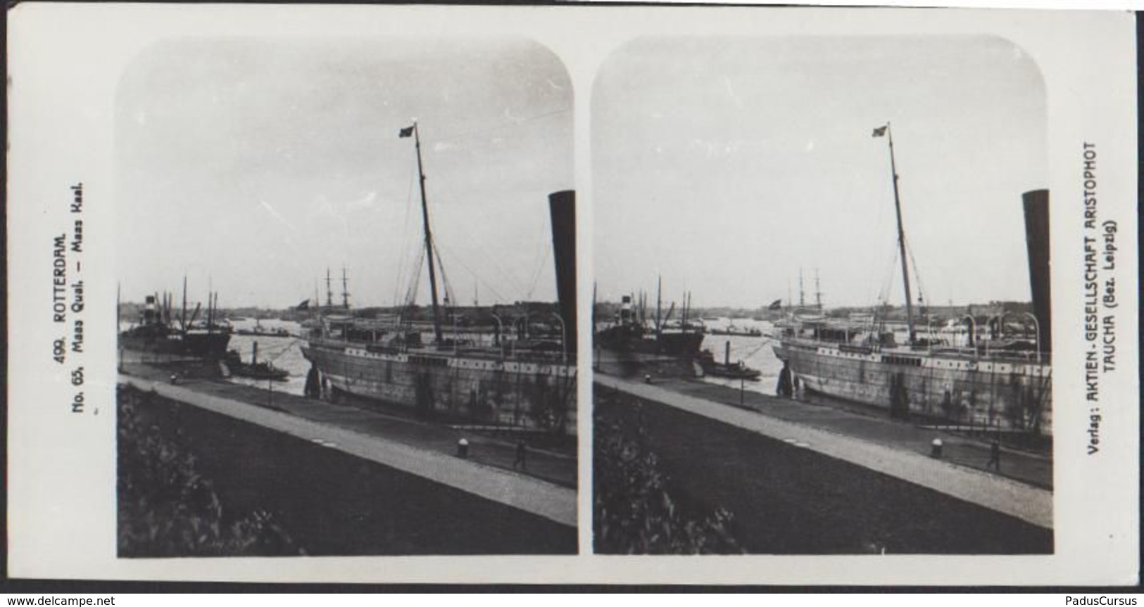 Stereo Photo Stereoscope Netherlands Rotterdam Maas Quai Kaal Rijn Rhein Leipzig Ship Meuse FOT00002 - Stereo-Photographie