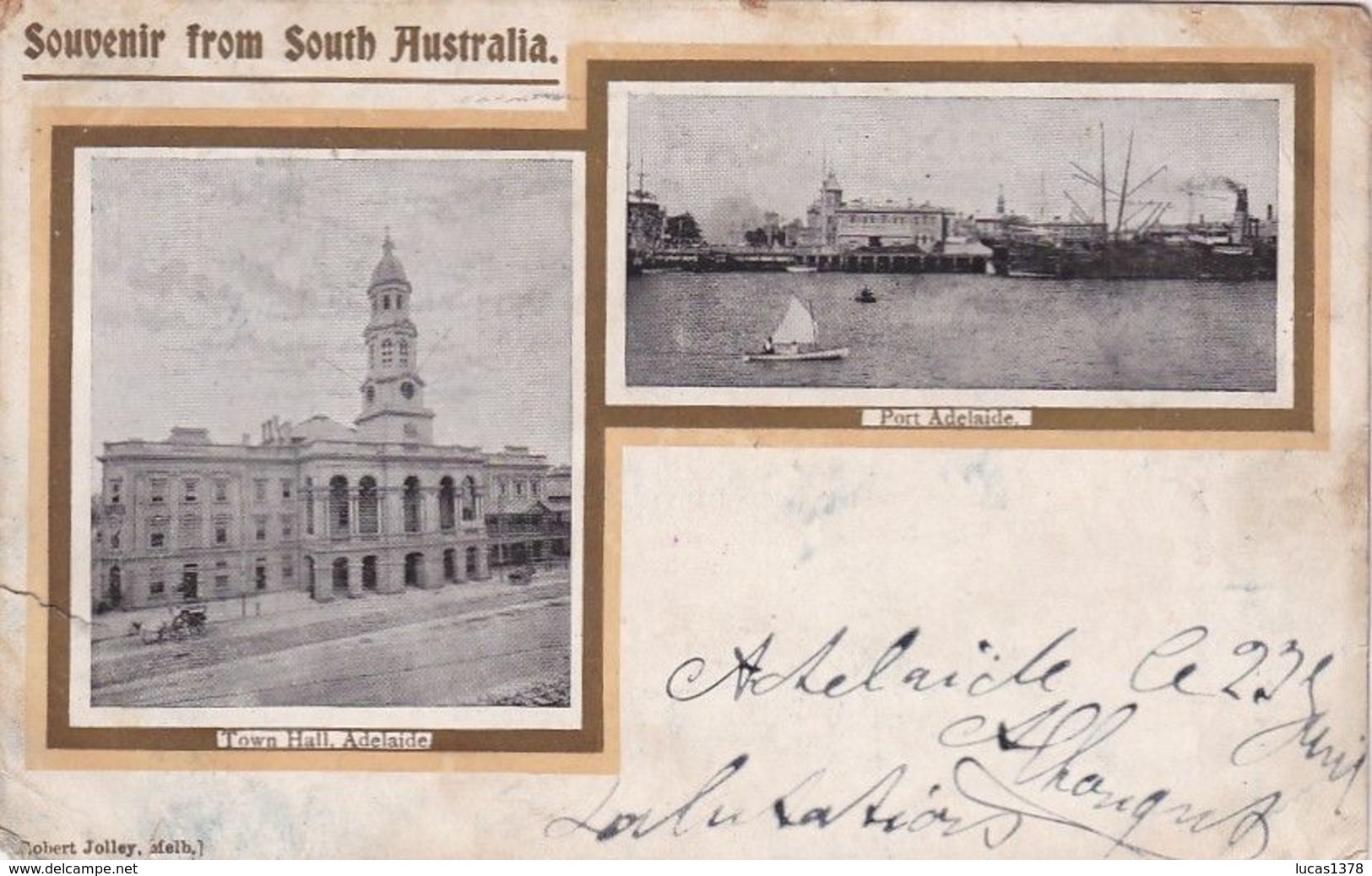 SOUVENIR FROM AUSTRALIA / ADELAIDE / CIRC 1903 - Adelaide