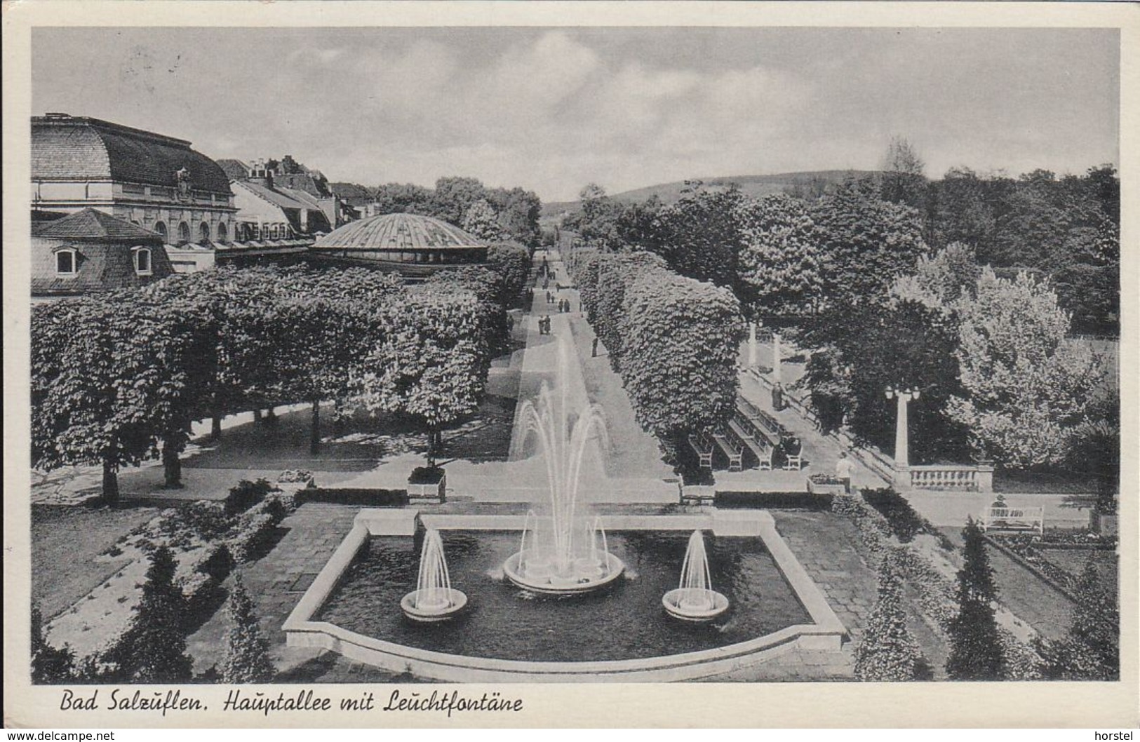 D-32105 Bad Salzuflen - Hauptallee Mit Leuchtfontäne ( 1953 Gel.) - Bad Salzuflen